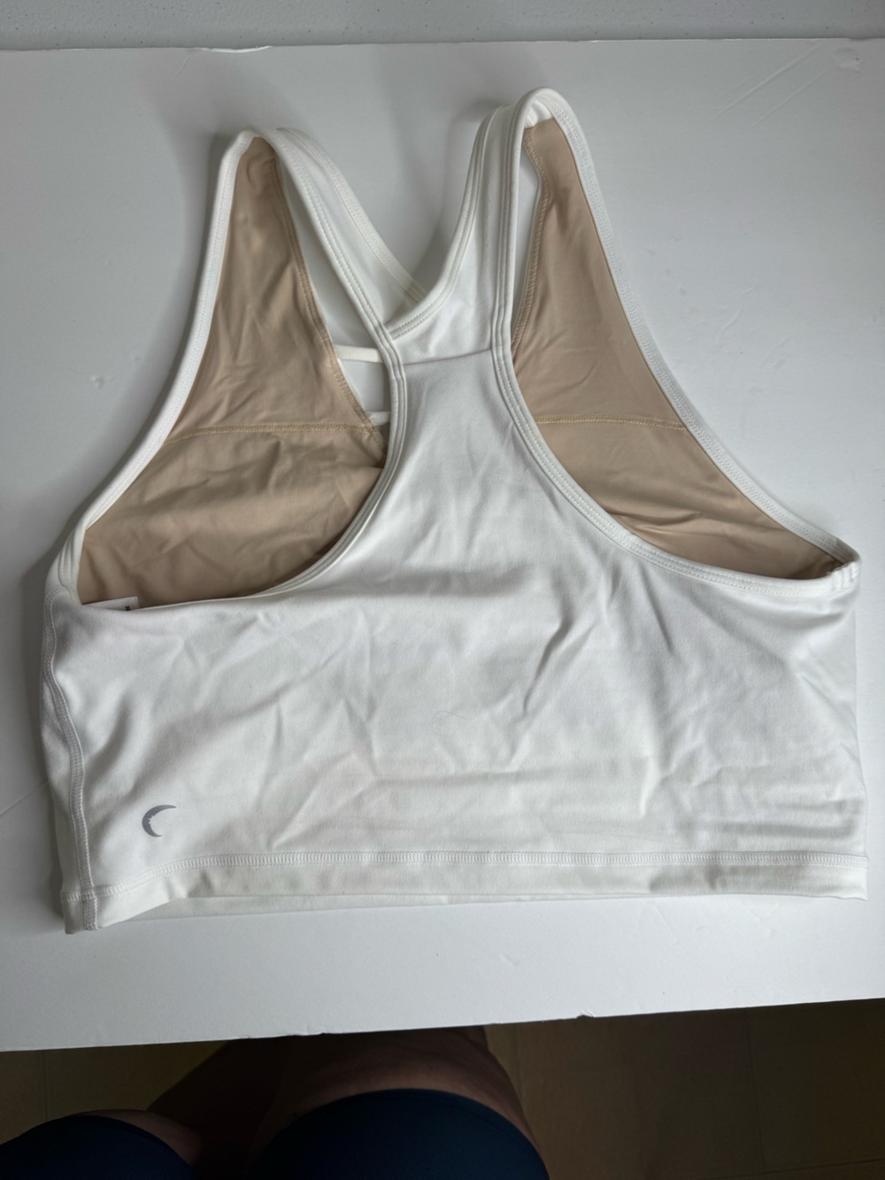 ZYIA White Seamless Strappy-Back Sports Bra - Picture 3 of 5